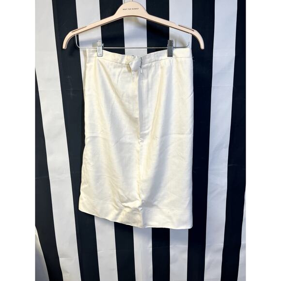 GIVENCHY NOUVELLE BOUTIQUE Classic High Rise Pencil Skirt in White Size 14 - Picture 1 of 11